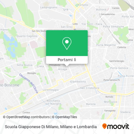 Mappa Scuola Giapponese Di Milano