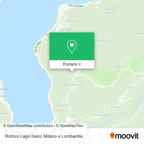 Mappa Ristoro Lago Delio