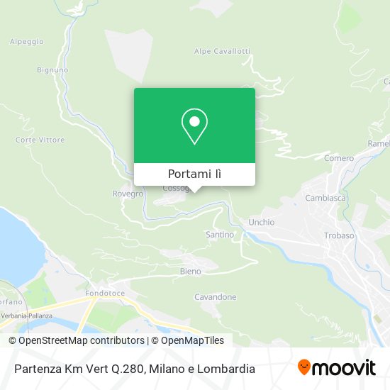 Mappa Partenza Km Vert Q.280