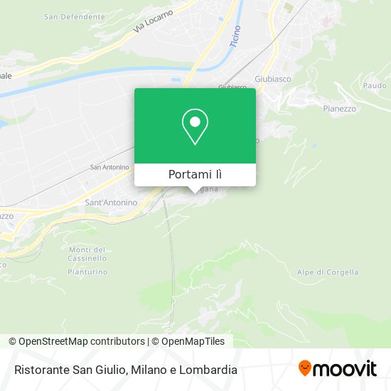 Mappa Ristorante San Giulio