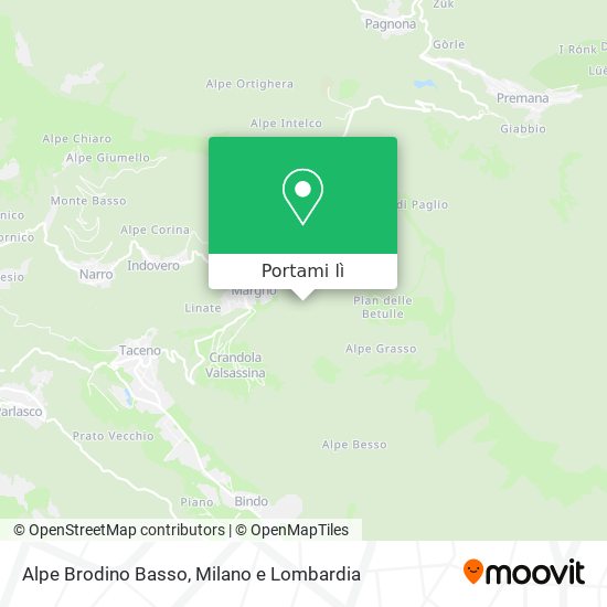 Mappa Alpe Brodino Basso