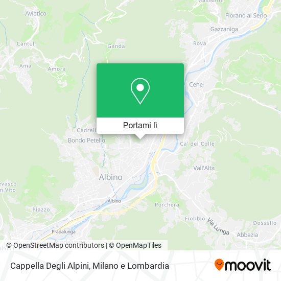 Mappa Cappella Degli Alpini
