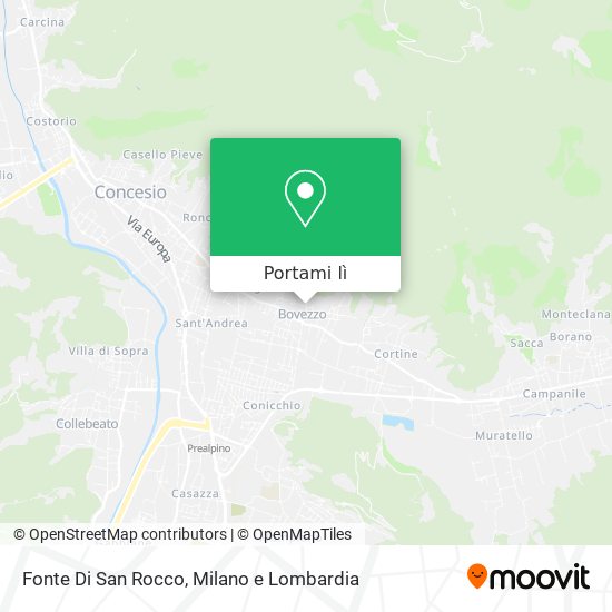 Mappa Fonte Di San Rocco