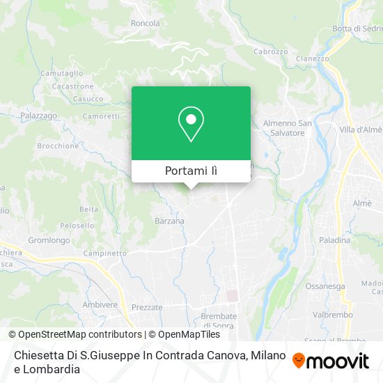 Mappa Chiesetta Di S.Giuseppe In Contrada Canova