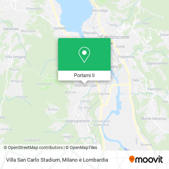 Mappa Villa San Carlo Stadium