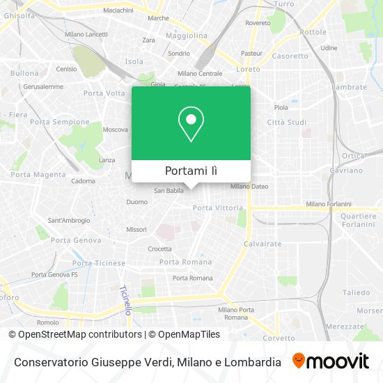 Mappa Conservatorio Giuseppe Verdi