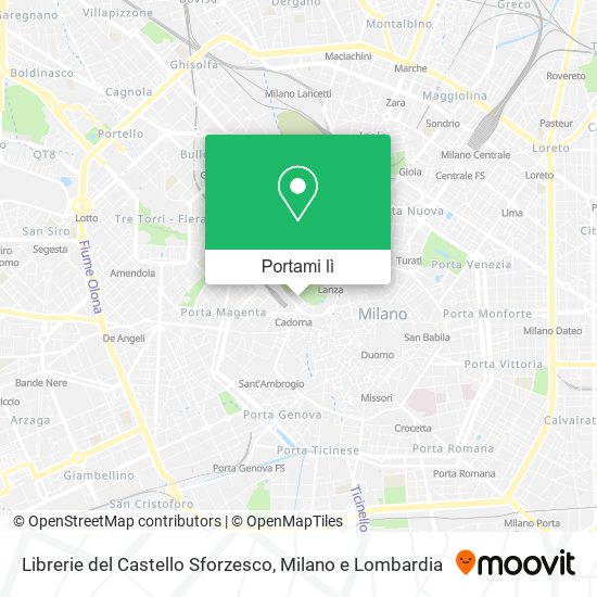 Mappa Librerie del Castello Sforzesco