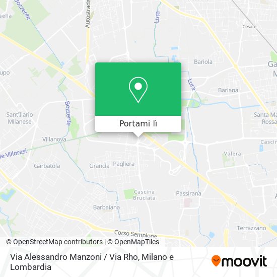 Mappa Via Alessandro Manzoni / Via Rho