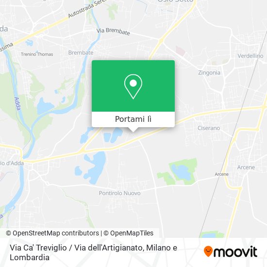 Mappa Via Ca' Treviglio / Via dell'Artigianato
