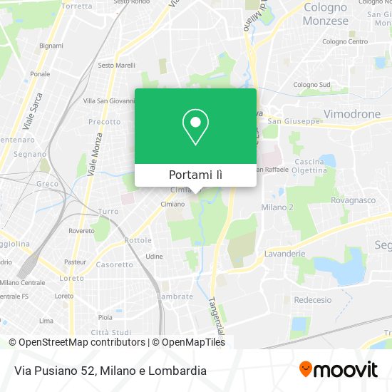Mappa Via Pusiano  52