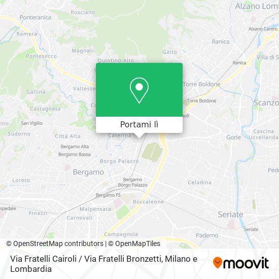 Mappa Via Fratelli Cairoli / Via Fratelli Bronzetti