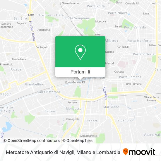 Mappa Mercatore Antiquario di Navigli