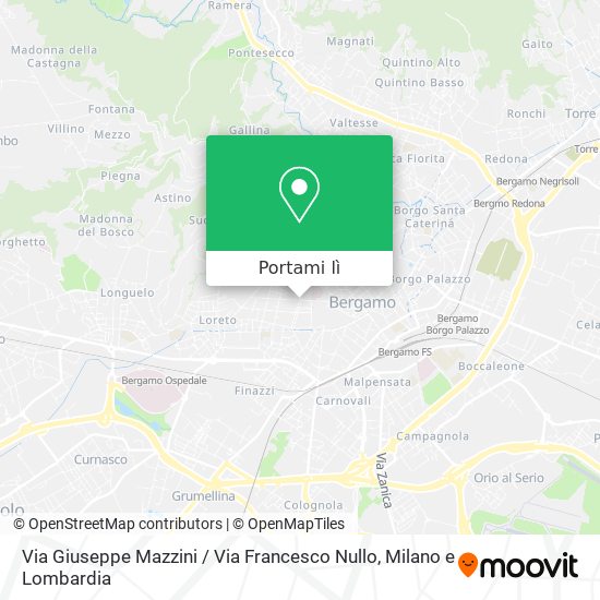 Mappa Via Giuseppe Mazzini / Via Francesco Nullo
