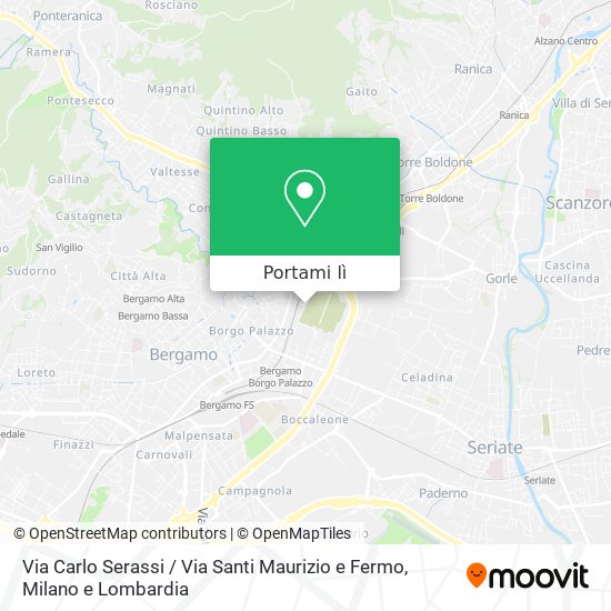 Mappa Via Carlo Serassi / Via Santi Maurizio e Fermo