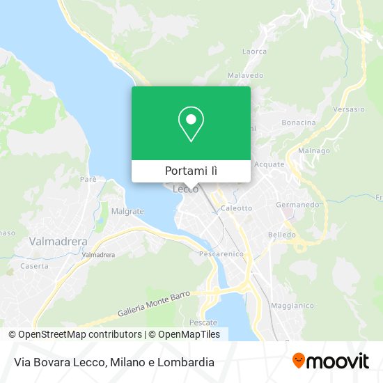 Mappa Via Bovara Lecco