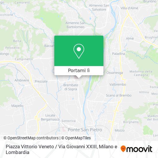 Mappa Piazza Vittorio Veneto / Via Giovanni XXIII