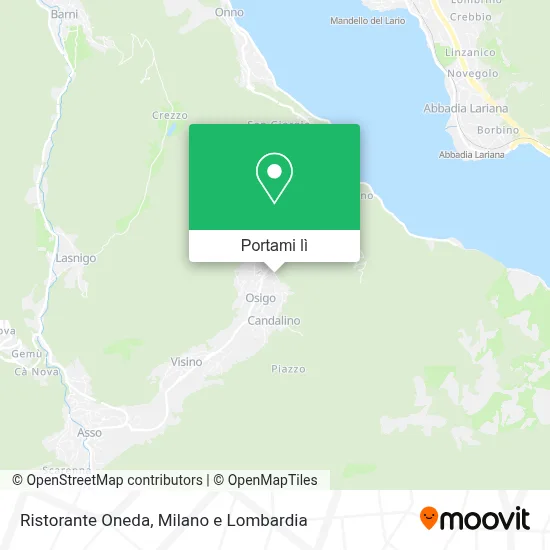 Mappa Ristorante Oneda