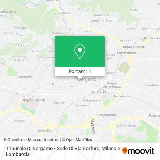 Mappa Tribunale Di Bergamo - Sede Di Via Borfuro