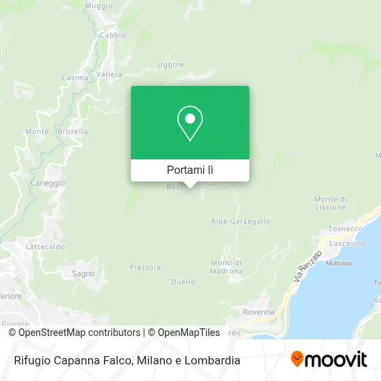 Mappa Rifugio Capanna Falco