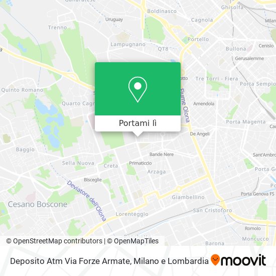 Mappa Deposito Atm Via Forze Armate