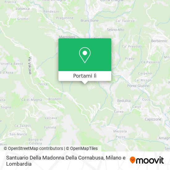 Mappa Santuario Della Madonna Della Cornabusa