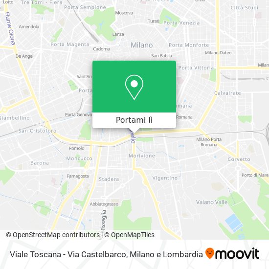 Mappa Viale Toscana - Via Castelbarco