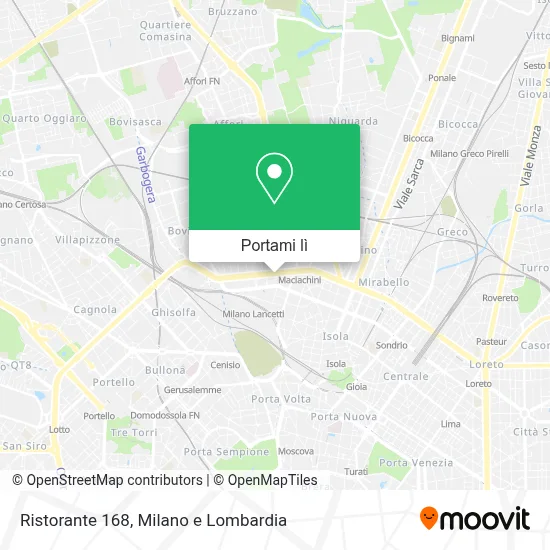 Mappa Ristorante 168