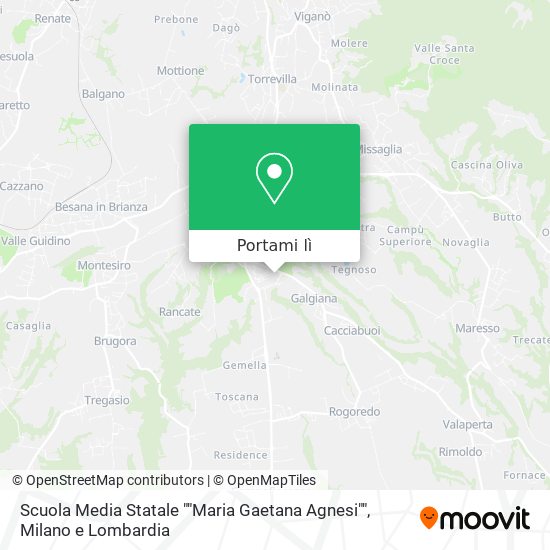 Mappa Scuola Media Statale ""Maria Gaetana Agnesi""