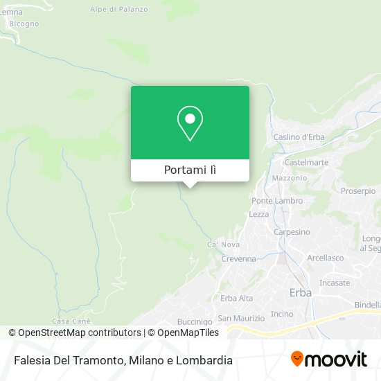 Mappa Falesia Del Tramonto
