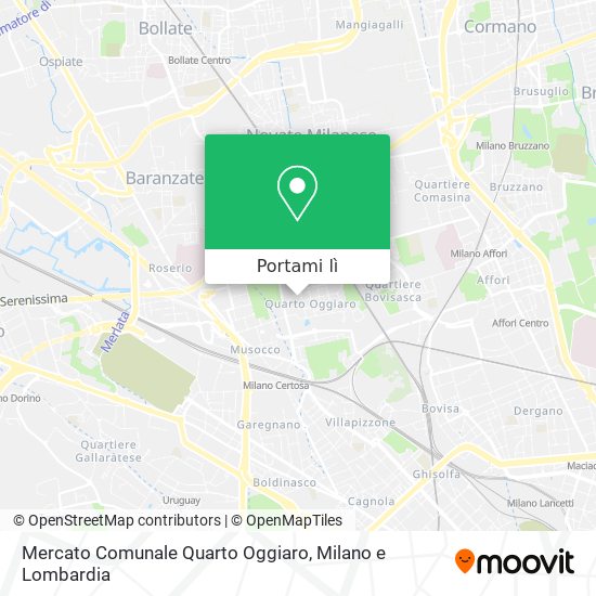 Mappa Mercato Comunale Quarto Oggiaro