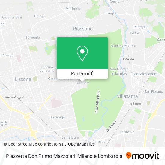Mappa Piazzetta Don Primo Mazzolari