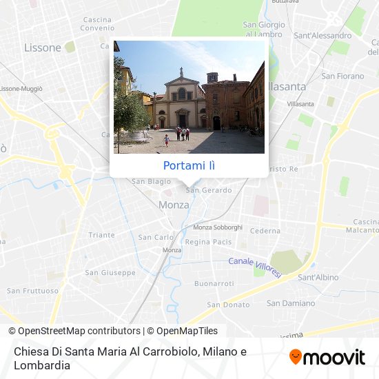Mappa Chiesa Di Santa Maria Al Carrobiolo