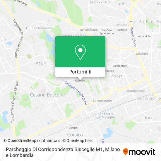 Mappa Parcheggio Di Corrispondenza Bisceglie M1