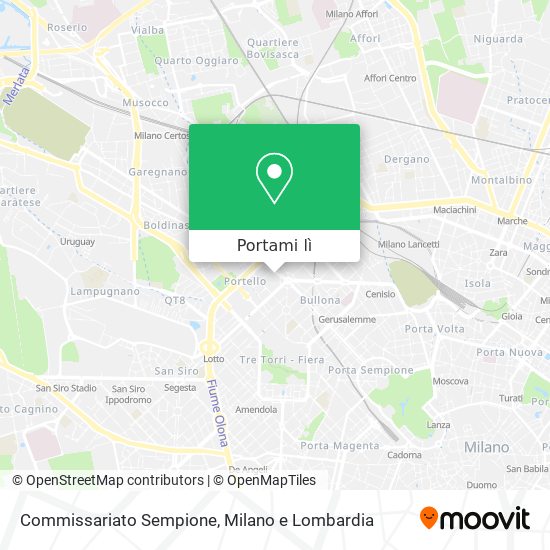Mappa Commissariato Sempione