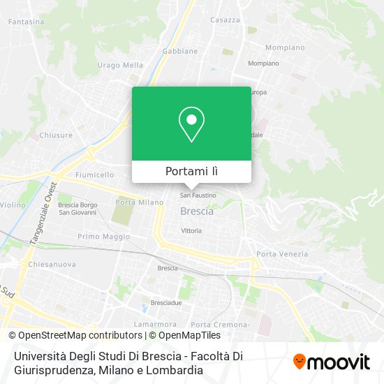 Mappa Università Degli Studi Di Brescia - Facoltà Di Giurisprudenza