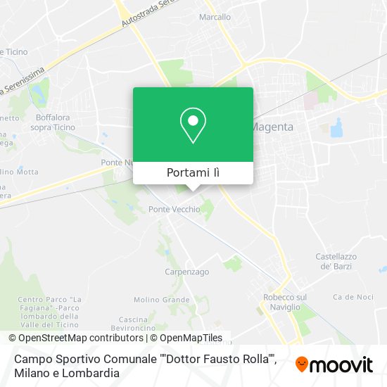Mappa Campo Sportivo Comunale ""Dottor Fausto Rolla""