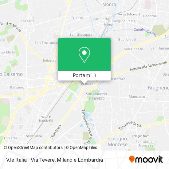 Mappa V.le Italia - Via Tevere