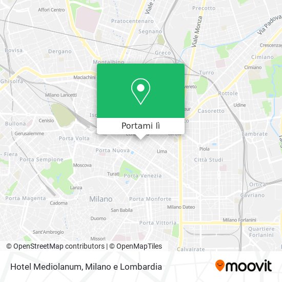 Mappa Hotel Mediolanum