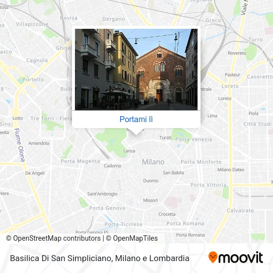 Mappa Basilica Di San Simpliciano