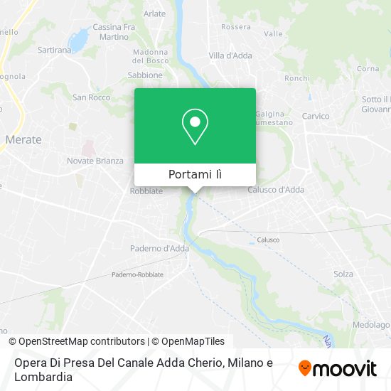 Mappa Opera Di Presa Del Canale Adda Cherio