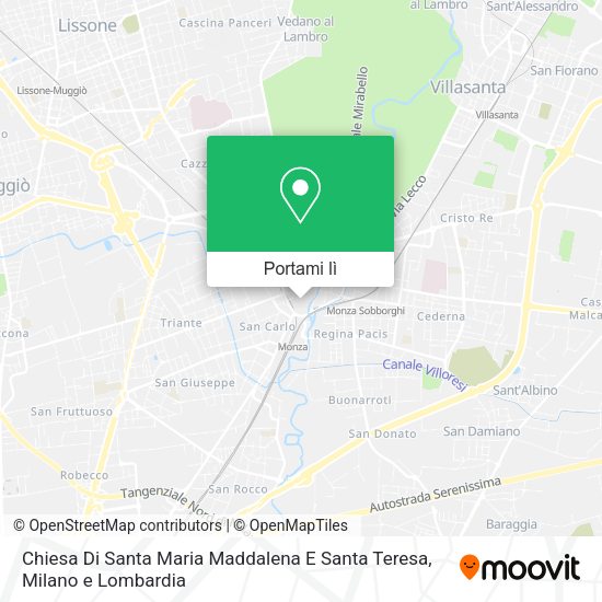 Mappa Chiesa Di Santa Maria Maddalena E Santa Teresa