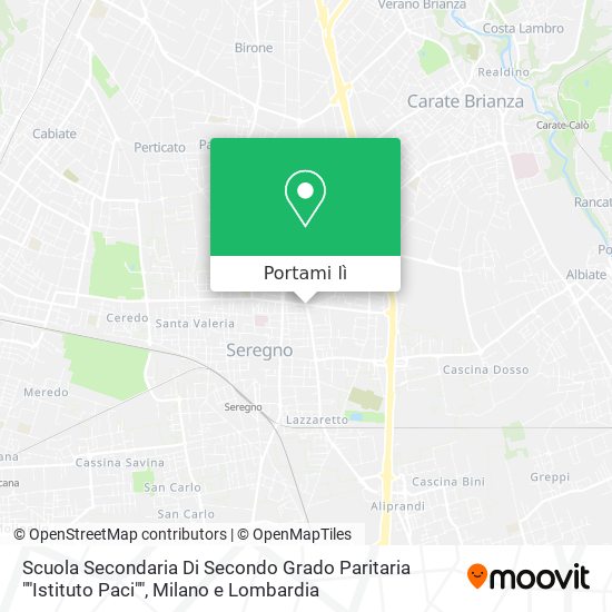 Mappa Scuola Secondaria Di Secondo Grado Paritaria ""Istituto Paci""