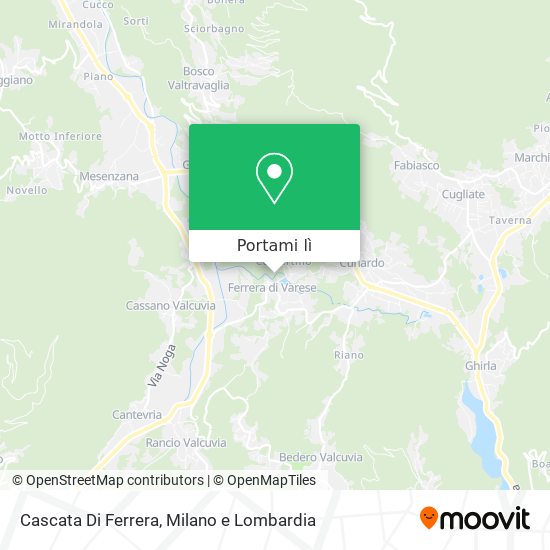 Mappa Cascata Di Ferrera