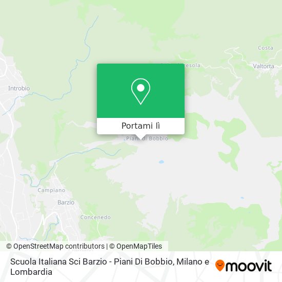 Mappa Scuola Italiana Sci Barzio - Piani Di Bobbio