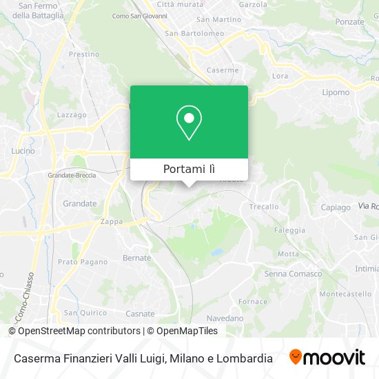 Mappa Caserma Finanzieri Valli Luigi