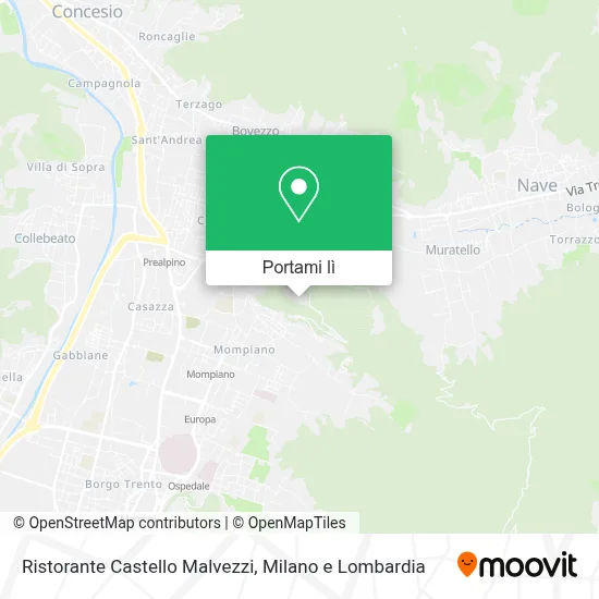 Mappa Ristorante Castello Malvezzi