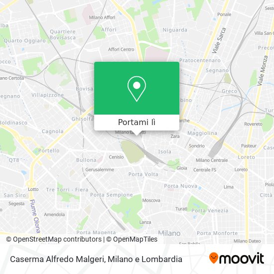 Mappa Caserma Alfredo Malgeri