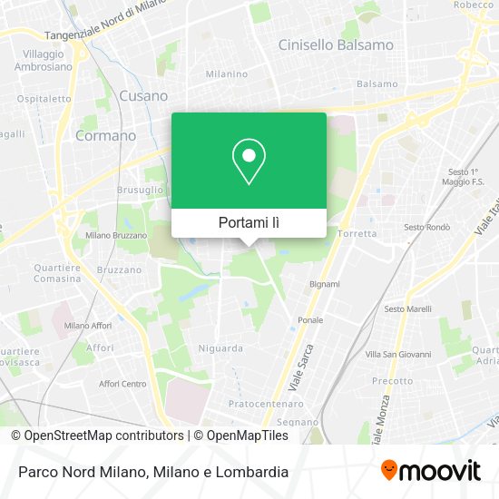 Mappa Parco Nord Milano