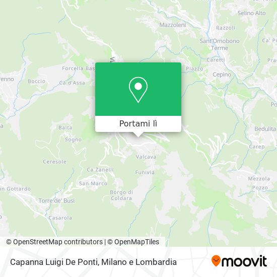 Mappa Capanna Luigi De Ponti