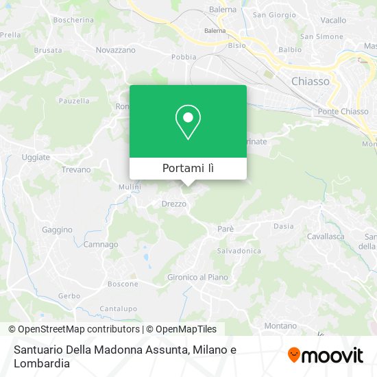 Mappa Santuario Della Madonna Assunta